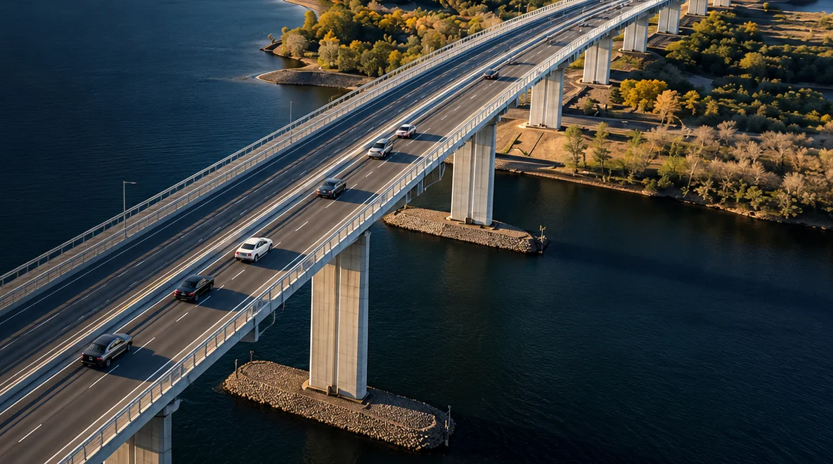 Concept photo of elevated transport infrastructure